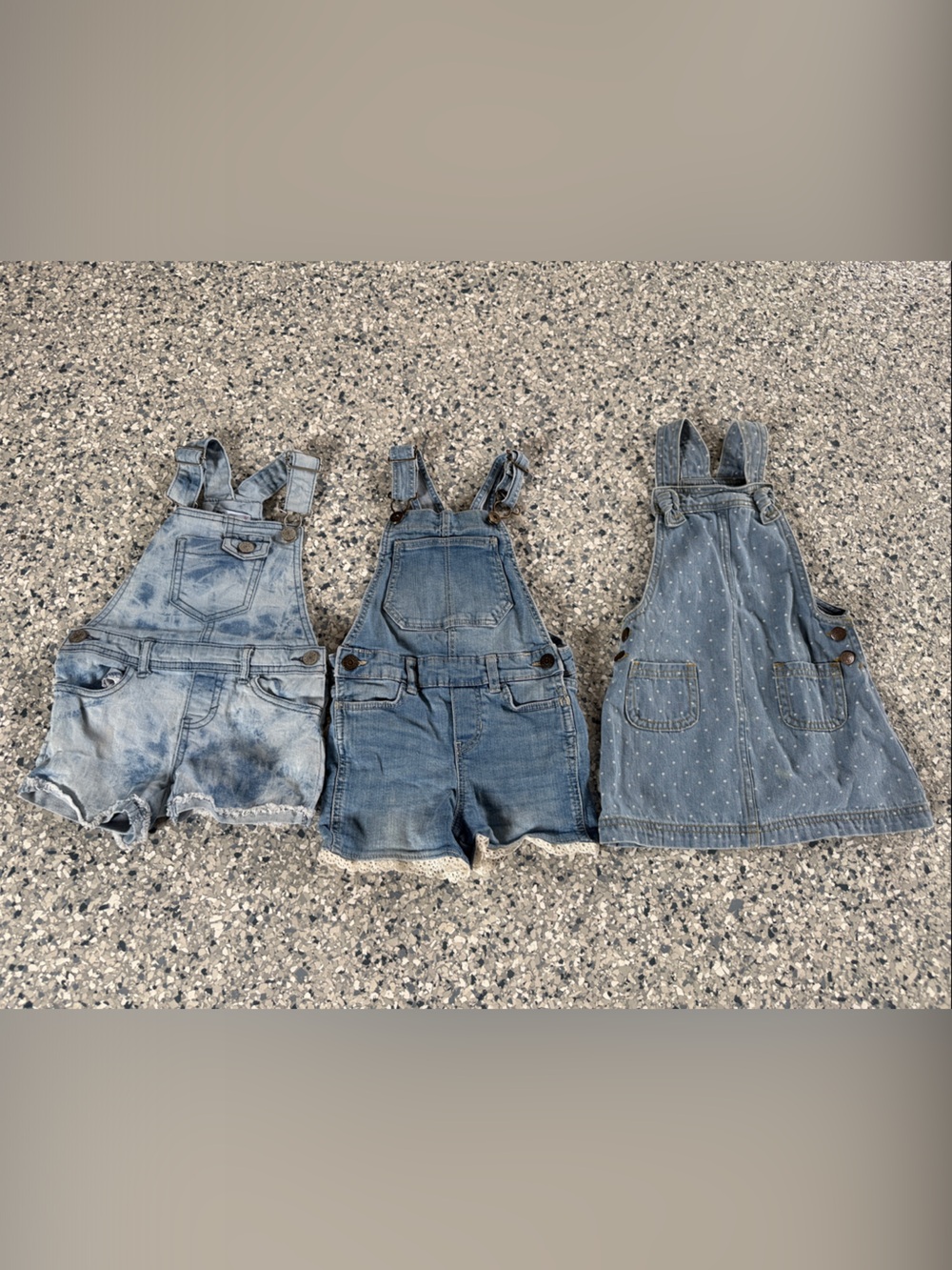 3T Light Wash Denim Overalls - Shorts & Skirt Set